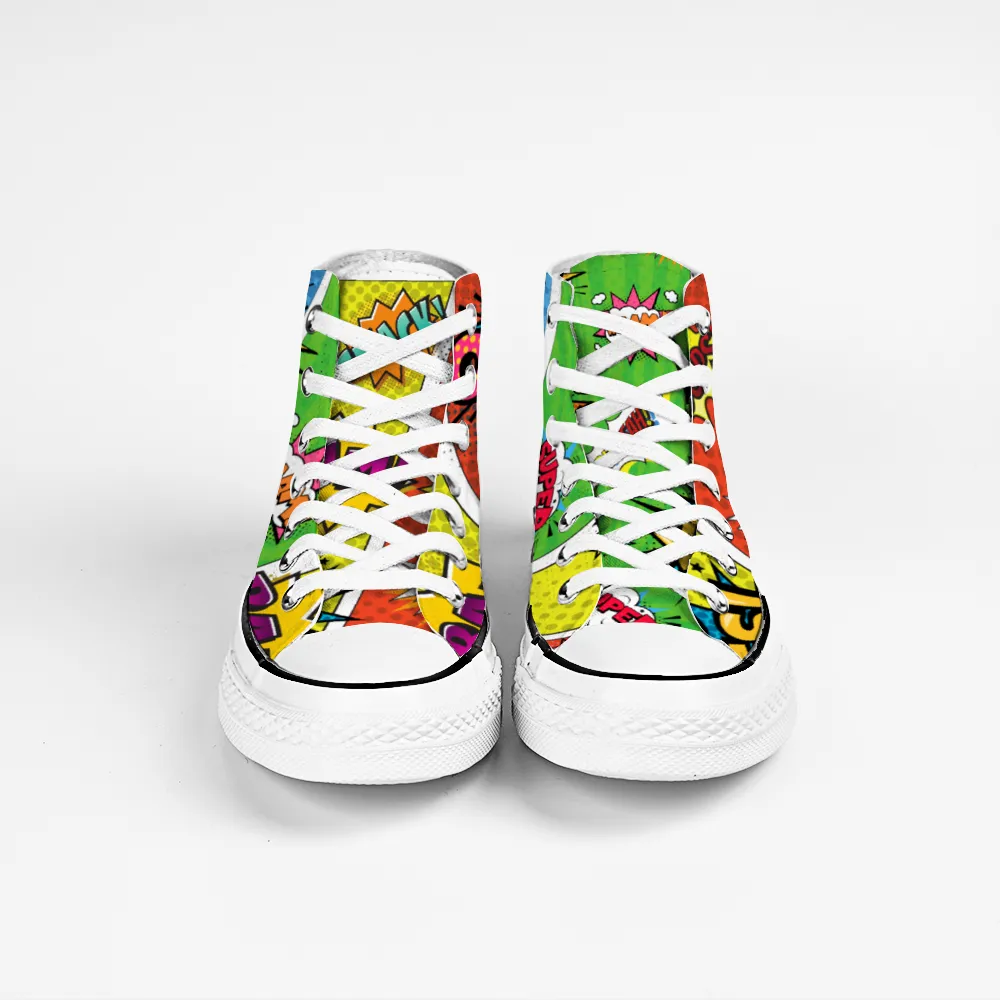 Comic Book Geek Collection - Unisex High Top Canvas Sneakers