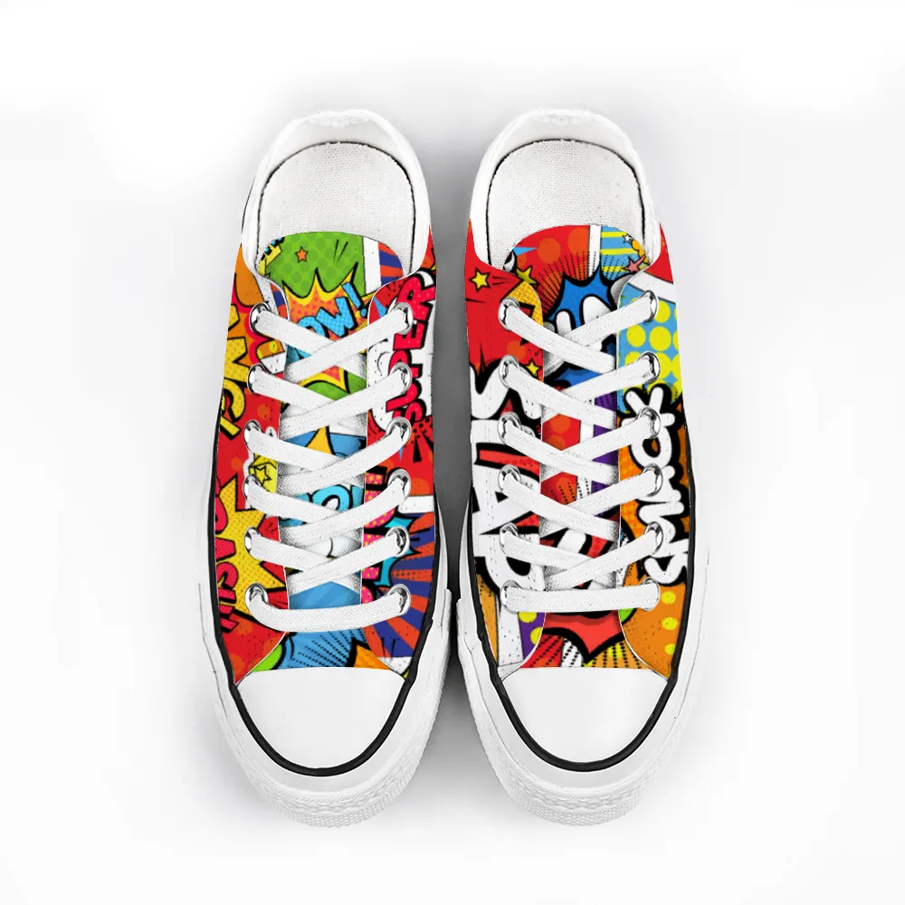 Comic Book Geek Collection - Unisex Low Top Canvas Sneakers