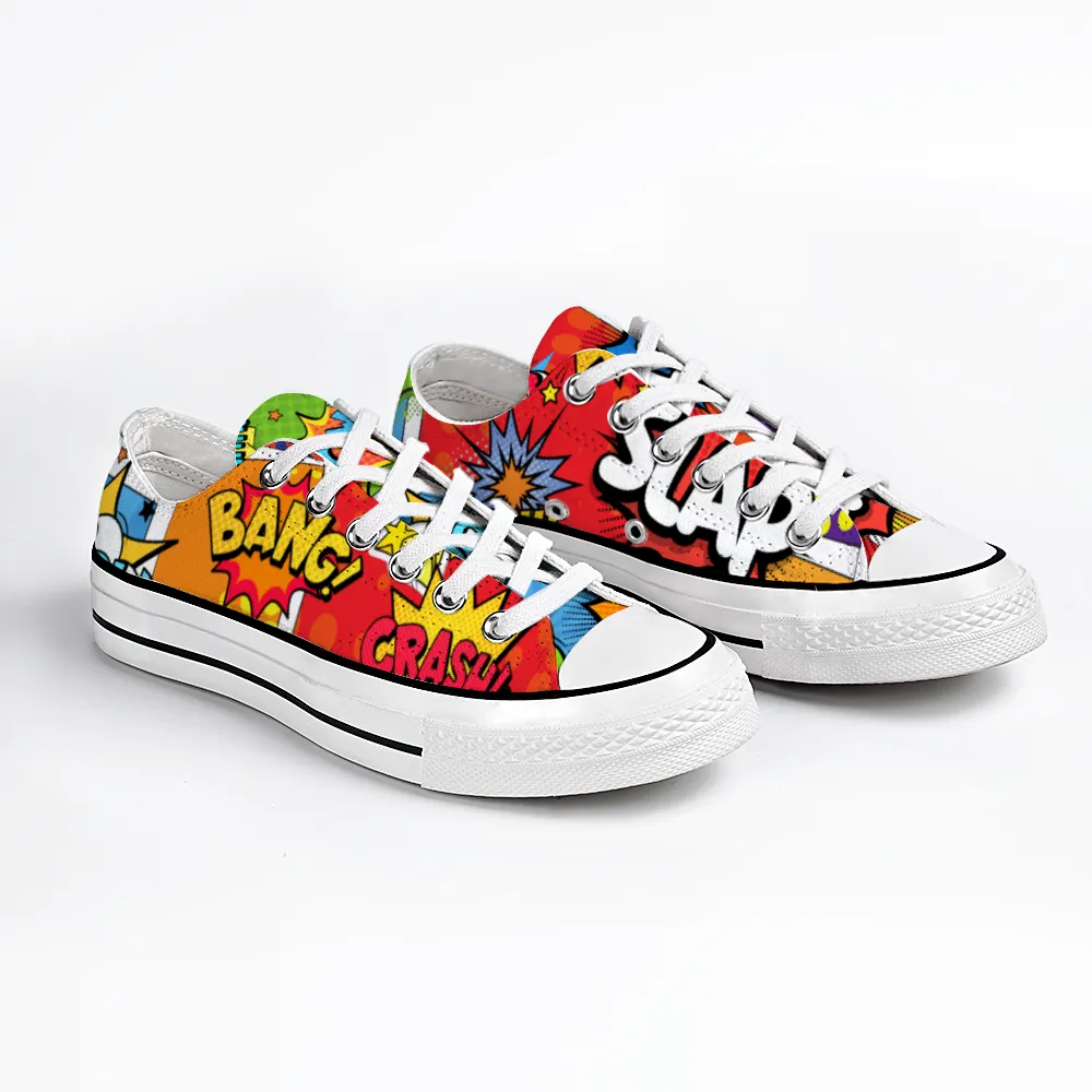 Comic Book Geek Collection - Unisex Low Top Canvas Sneakers