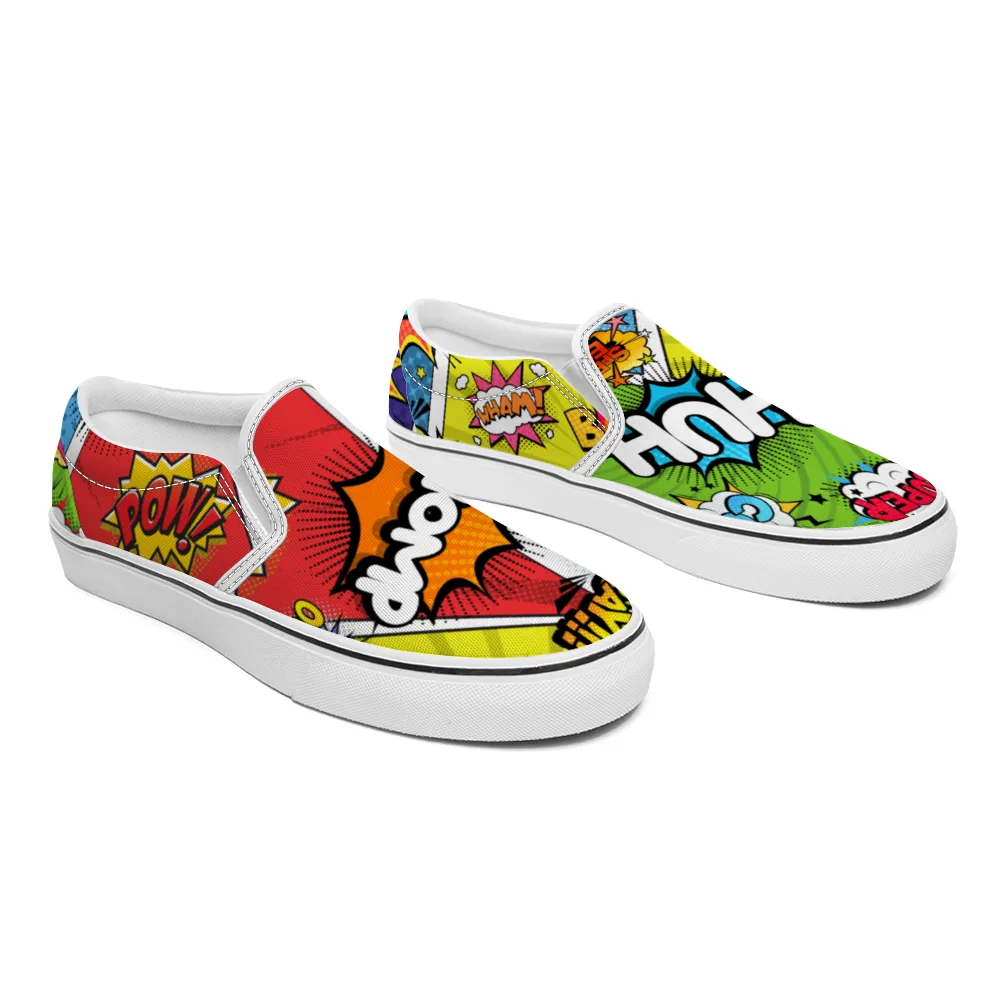 Comic Book Geek Collection - Unisex Slip-On Canvas Sneakers