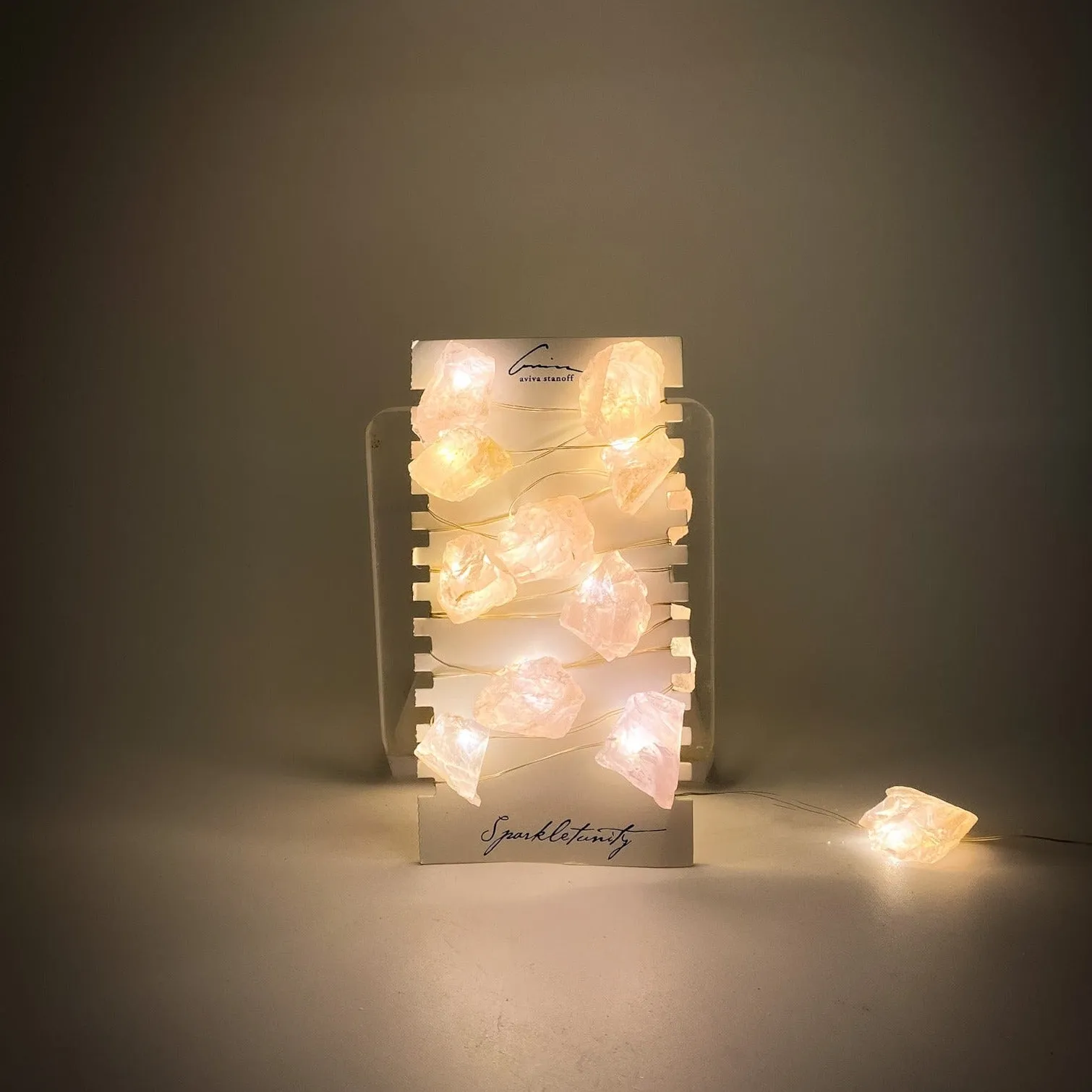 Crystal String Lights 78" | Rose Quartz