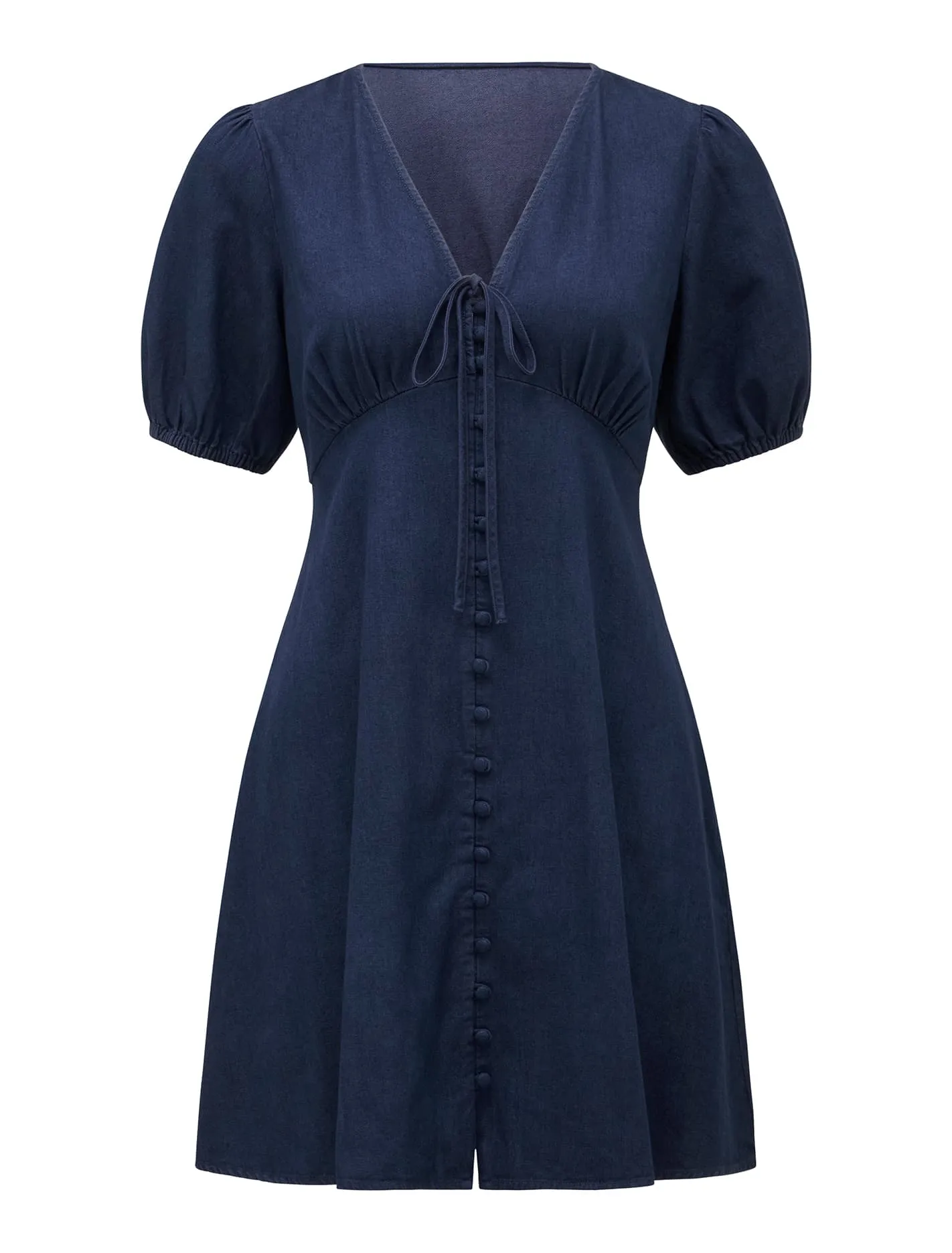 Darcie Denim Ruched Bodice Dress