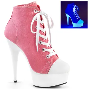 DELIGHT-600SK-02 Pleaser Shoe Canvas Stripper Costume Sneaker