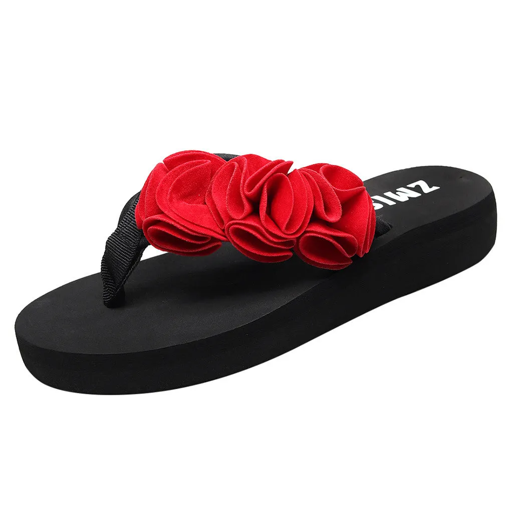 Flower Clip Toe Flip Flops Women Slippers