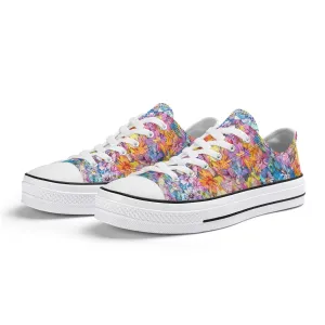 Flowers Mens Low Top Shoes, Garden Classic Canvas Converse Sneakers