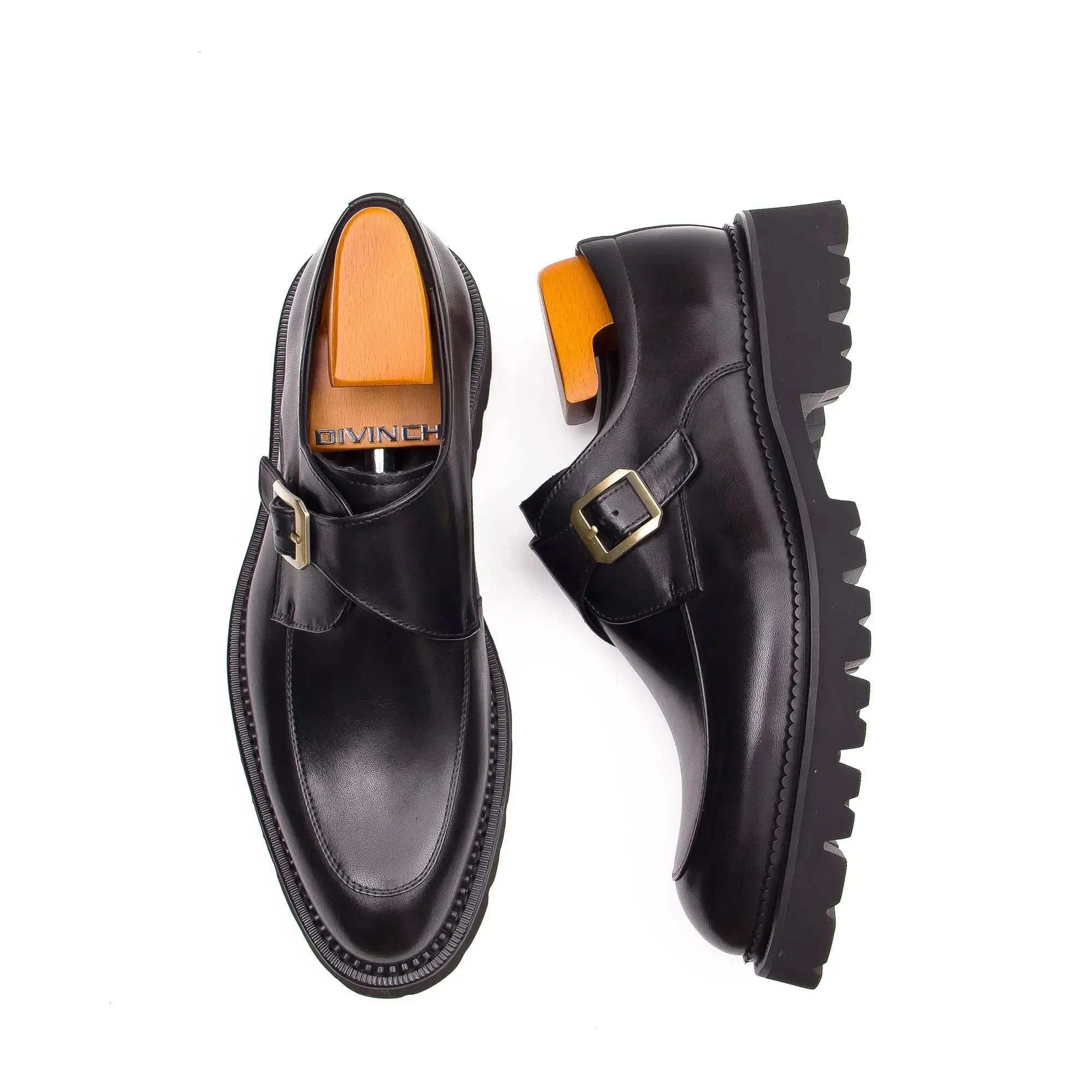 Formal Thick-Soled Monk Shoes D96151