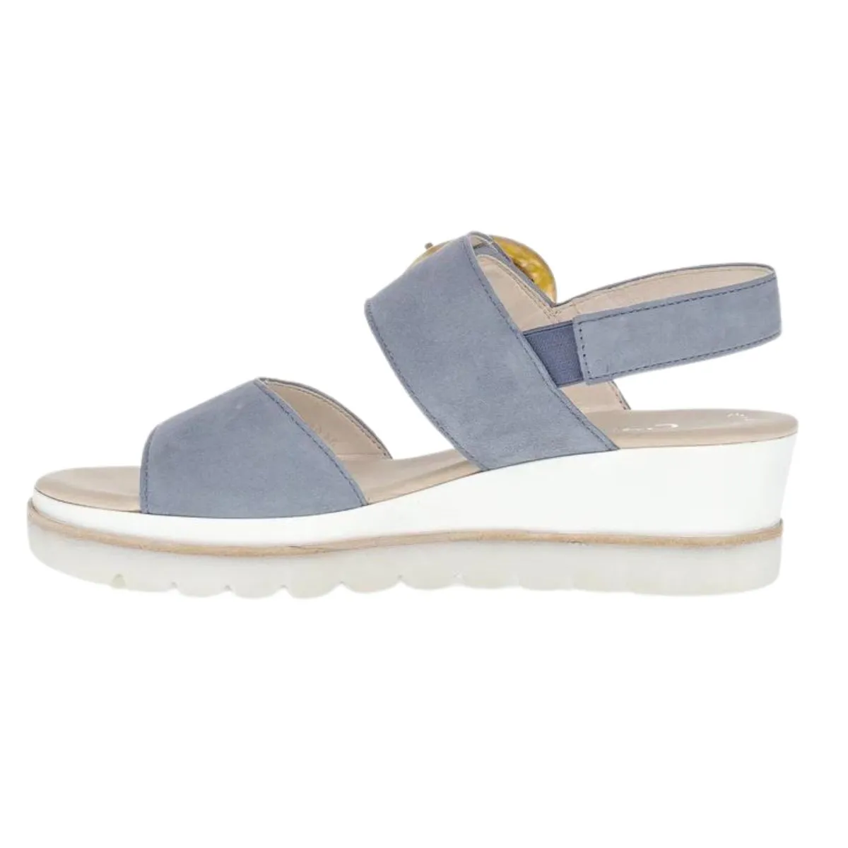 Gabor Women's 44.645-18 Sandal Sky Blue Suede