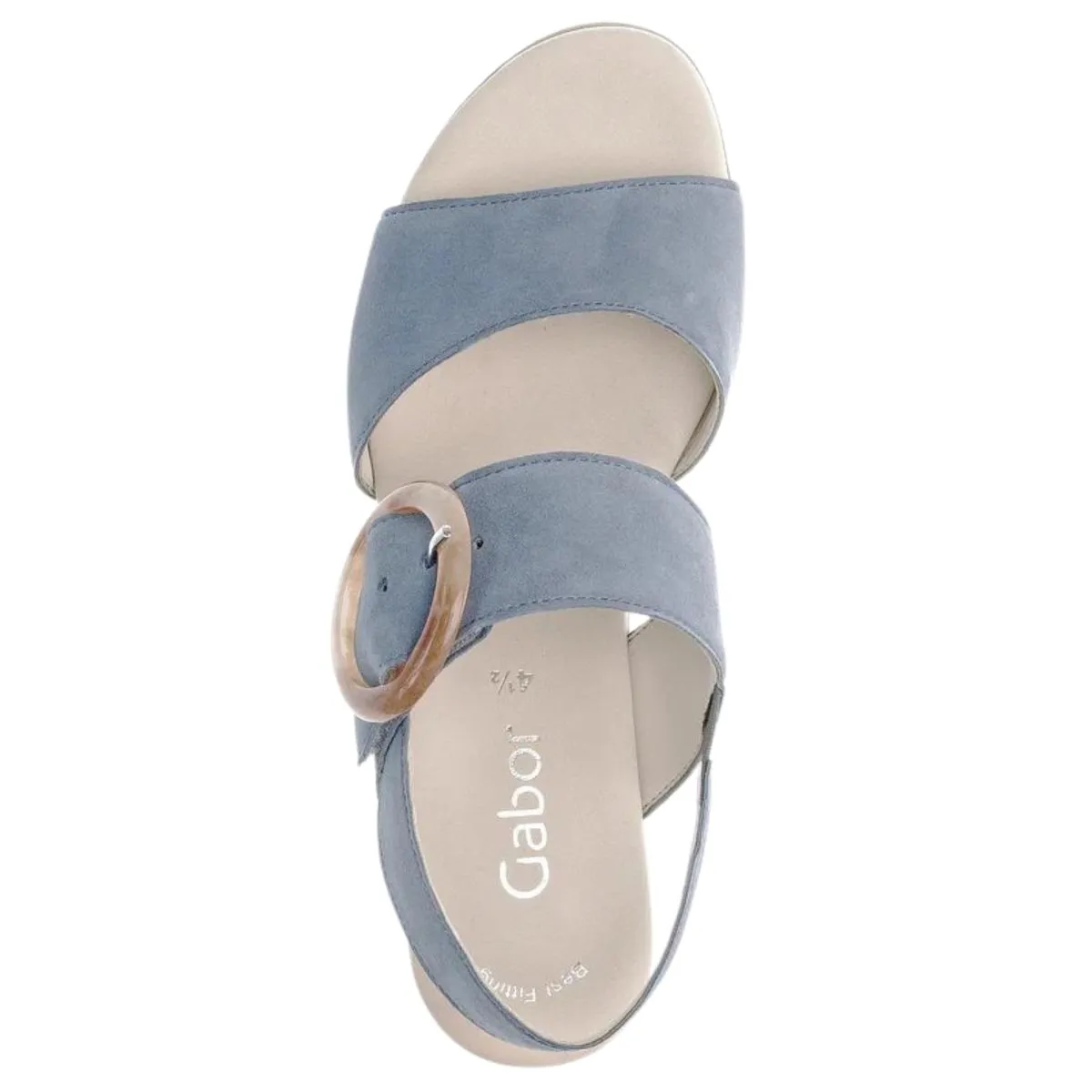 Gabor Women's 44.645-18 Sandal Sky Blue Suede