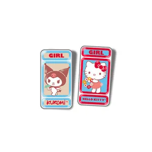 Girl Girl x Sanrio Kitty Kuromi Enamel Pin Set