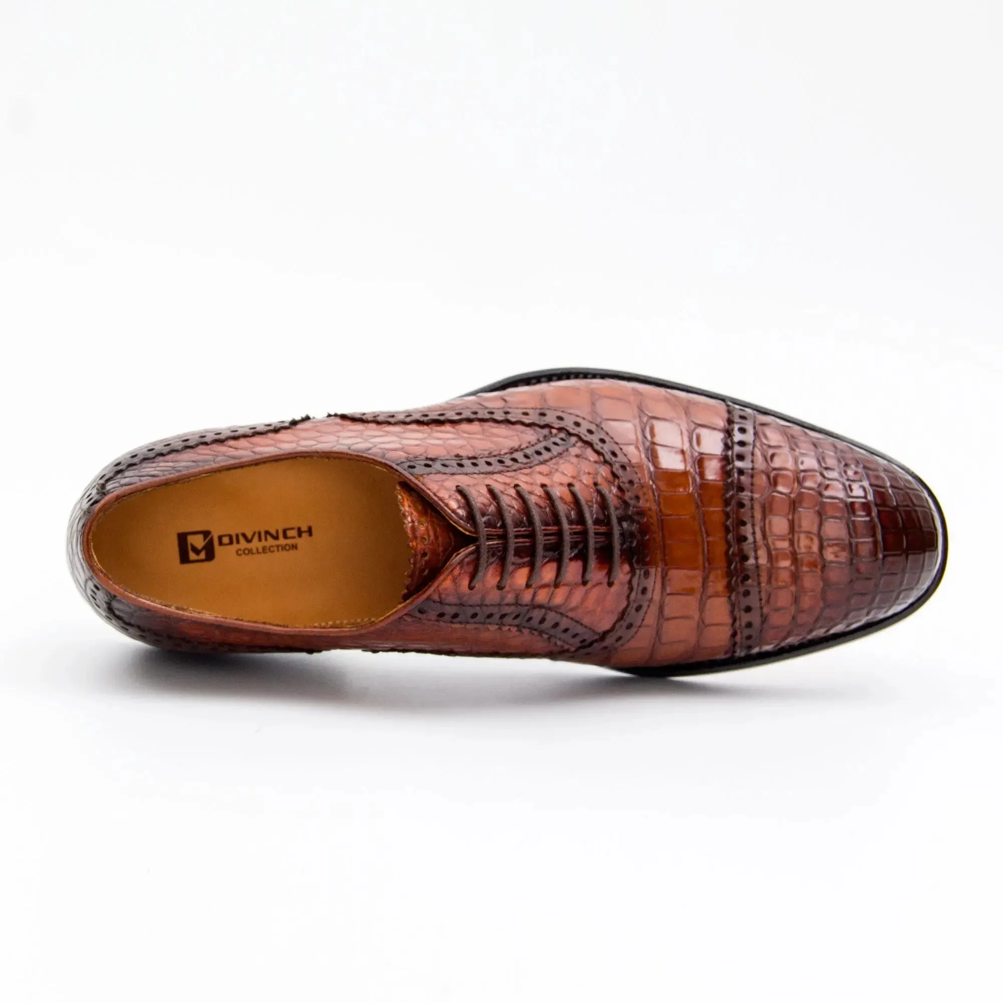 Goodyear welted alligator Oxford shoes