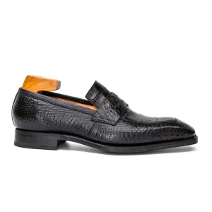 Goodyear Welted Crocodile Leather Loafers