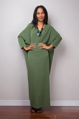 Green Dress, green mid length dress, lounge dress, oversized dress, loose fitting green dress, plus size dress