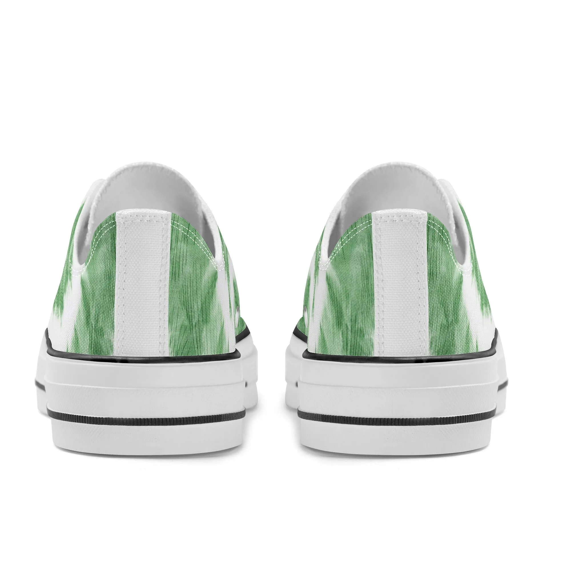 Green Tie Dye Pattern - Mens Classic Low Top Canvas Shoes for Footwear Lovers