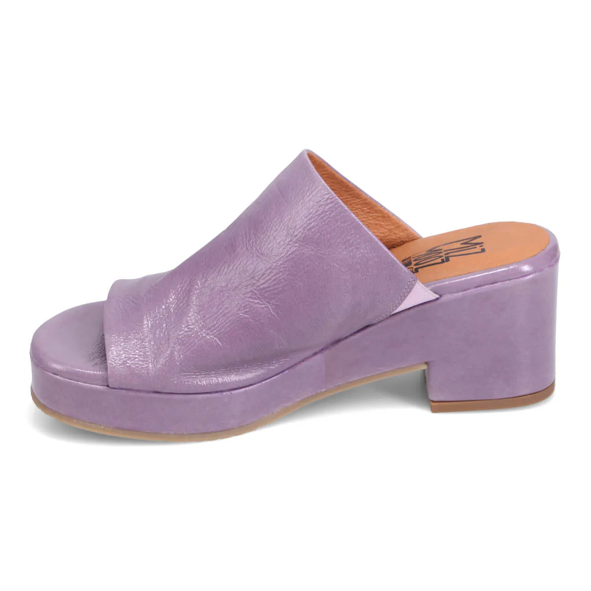 Gwen Patent Heeled Slide