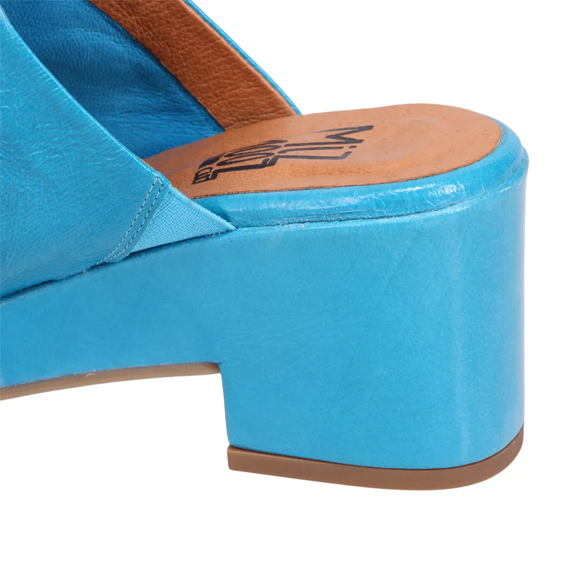 Gwen Patent Heeled Slide