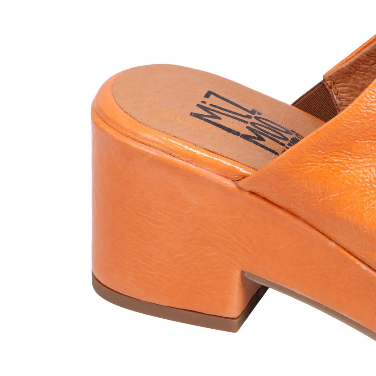 Gwen Patent Heeled Slide