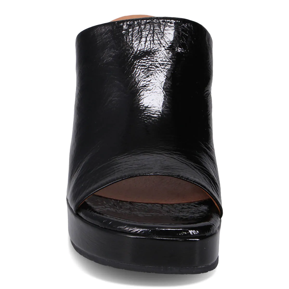 Gwen Patent Heeled Slide