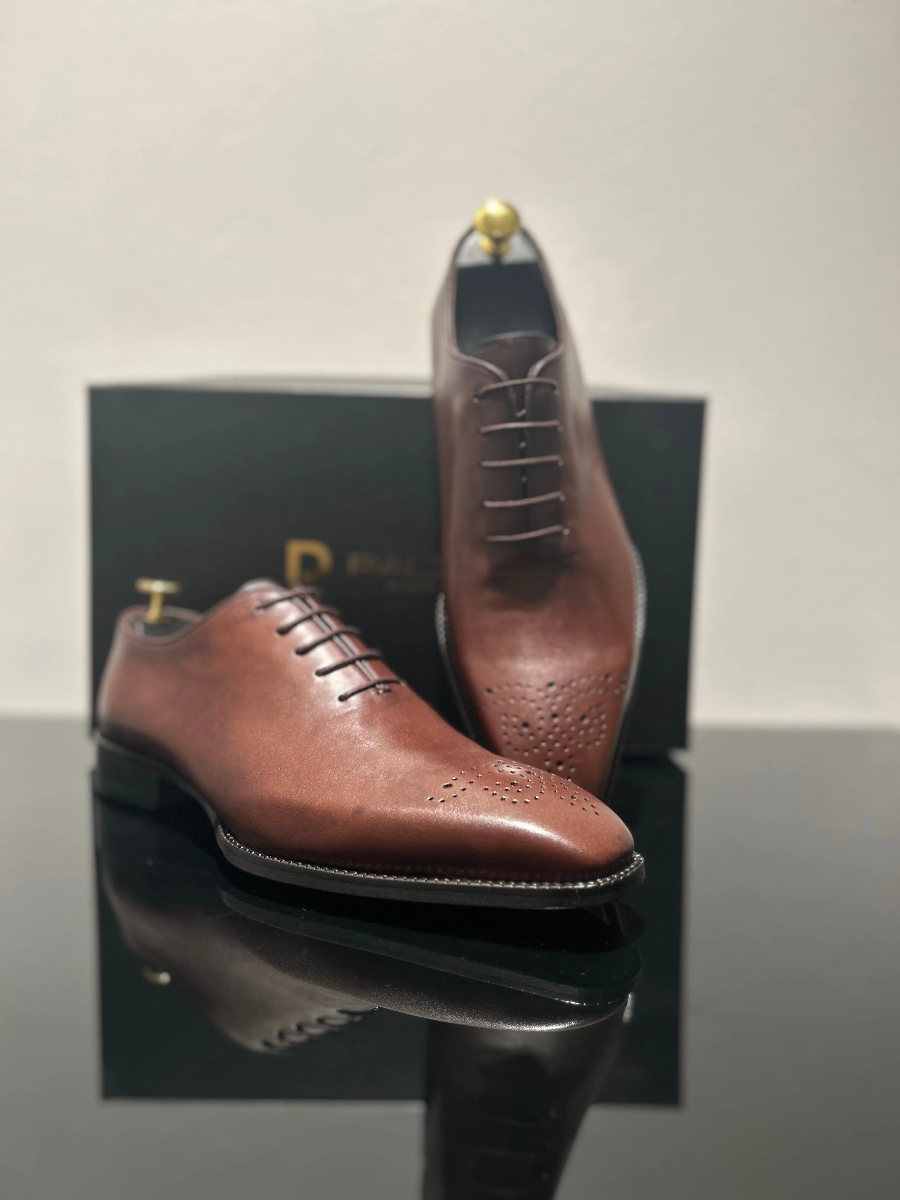 HANDMADE COFFEE-BROWN BROGUE