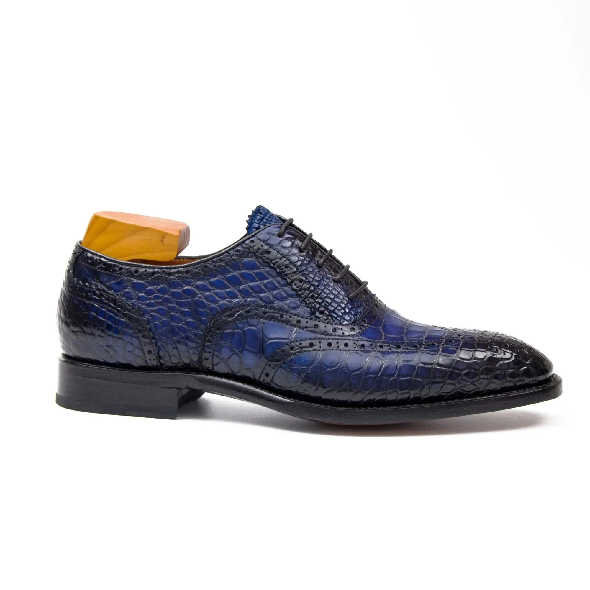 Handmade Crocodile Leather Oxford Shoes