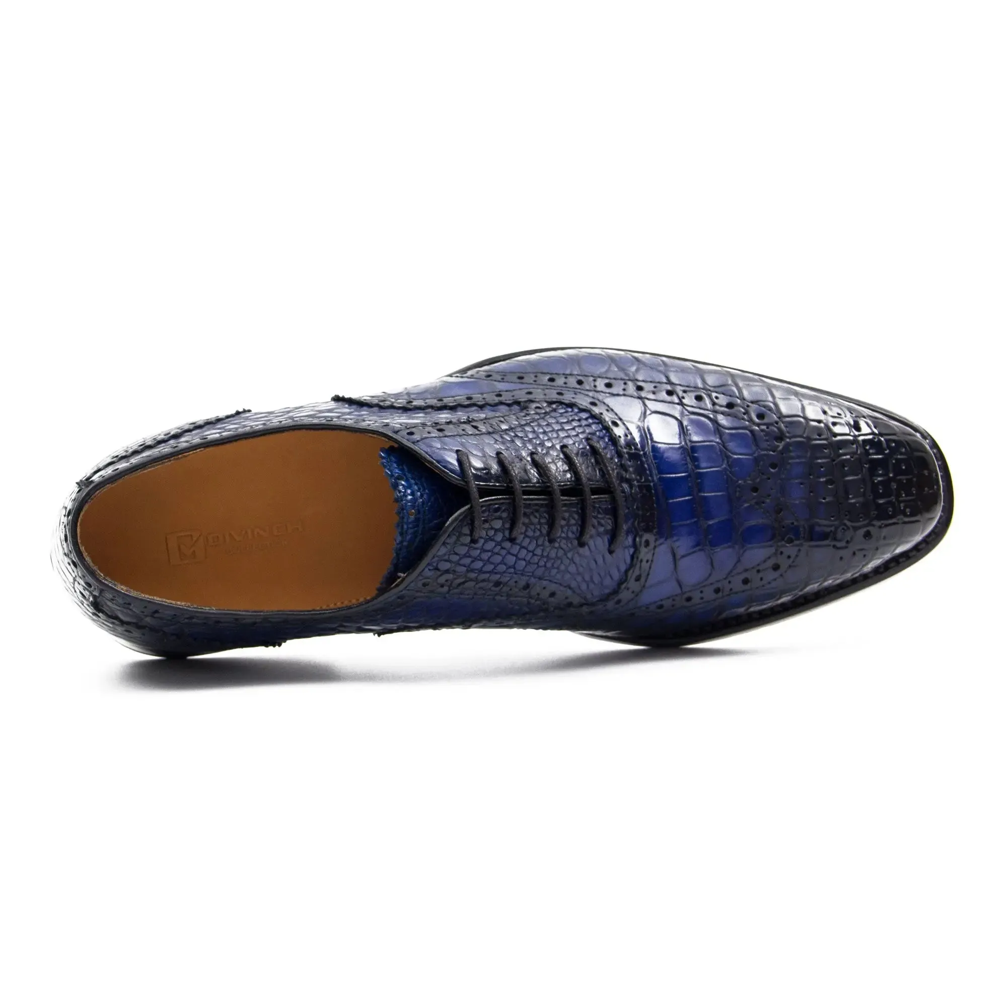 Handmade Crocodile Leather Oxford Shoes