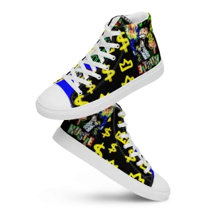 high top canvas shoes