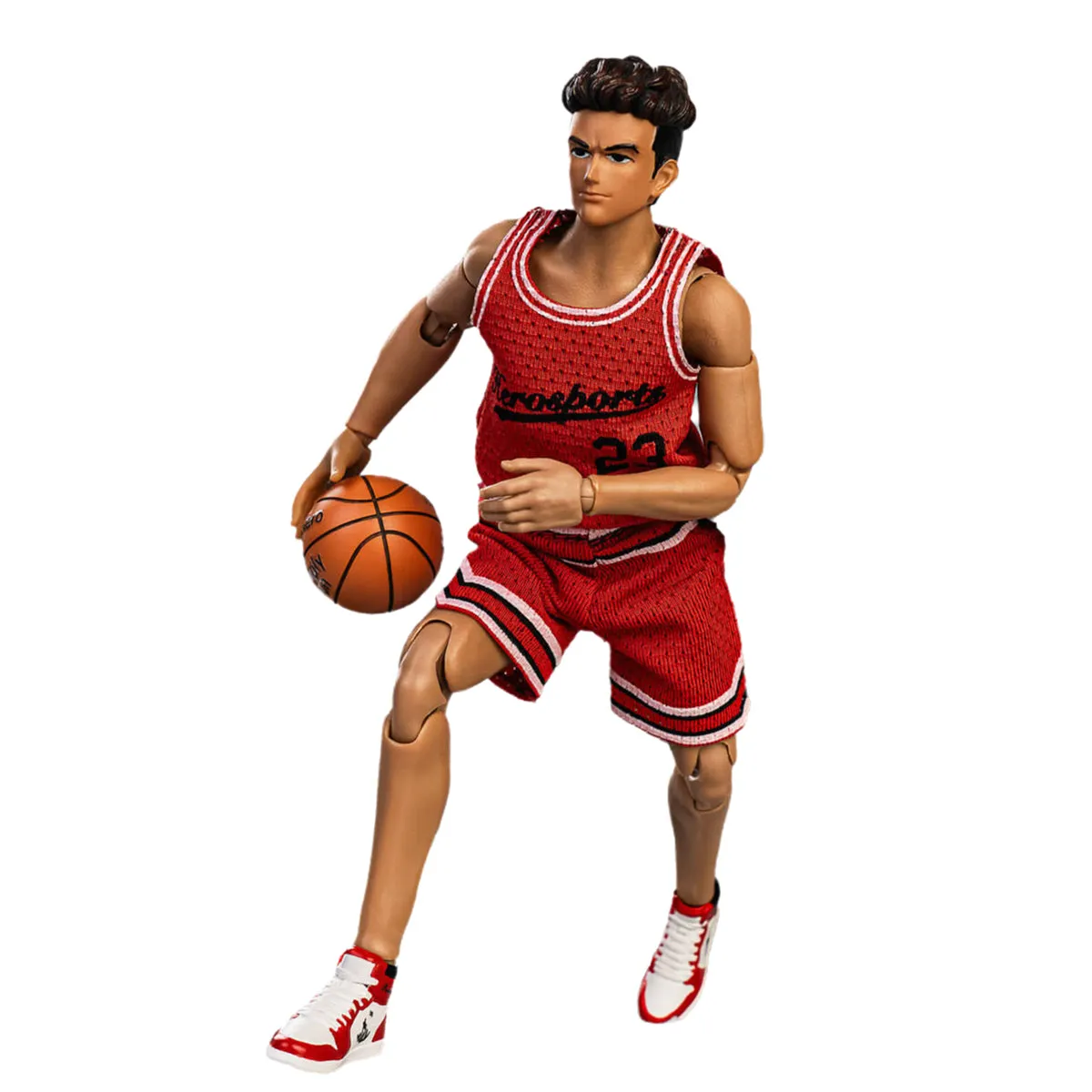 HiPlay DID Plam Hero Simply Fun Sport Series, The Basketball Player: Red Team,  Action Figure Full Set