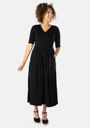 Hollis Black Midi Dress