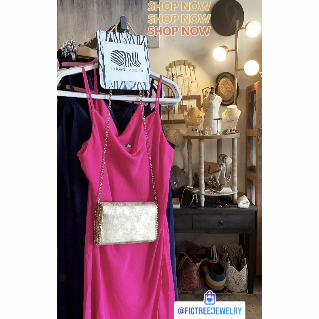 Lauren Fuchsia Short Spaghetti Strap Drape Dress-SALE