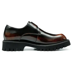 Leather monk shoes for men