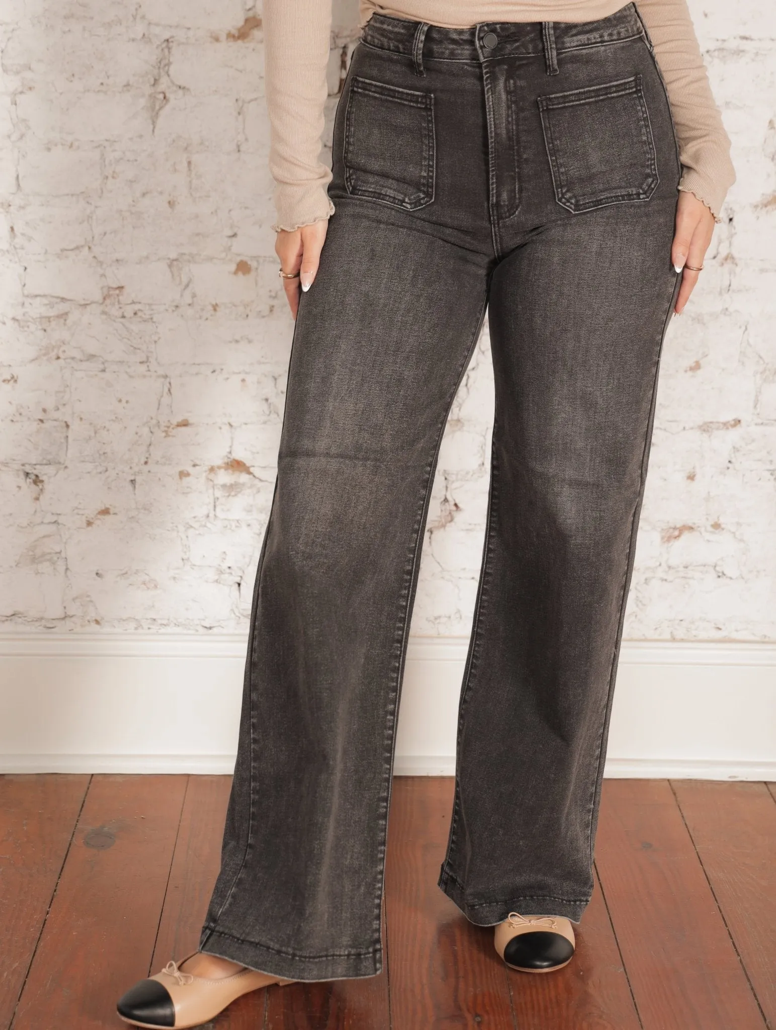 Love Deeply Patch Pocket Jeans