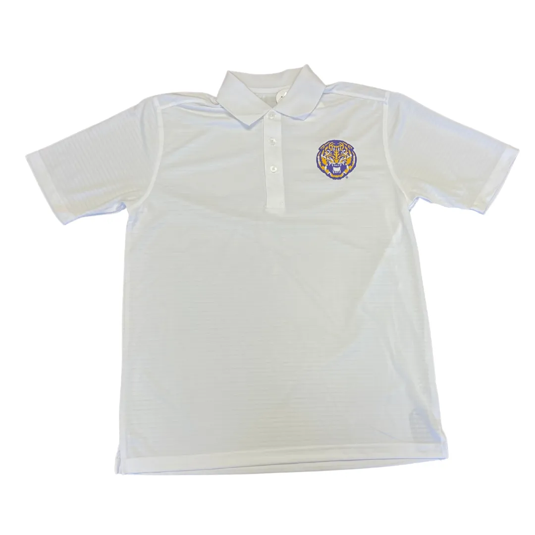 LSU Tigers Men's Polo White Tigerhead