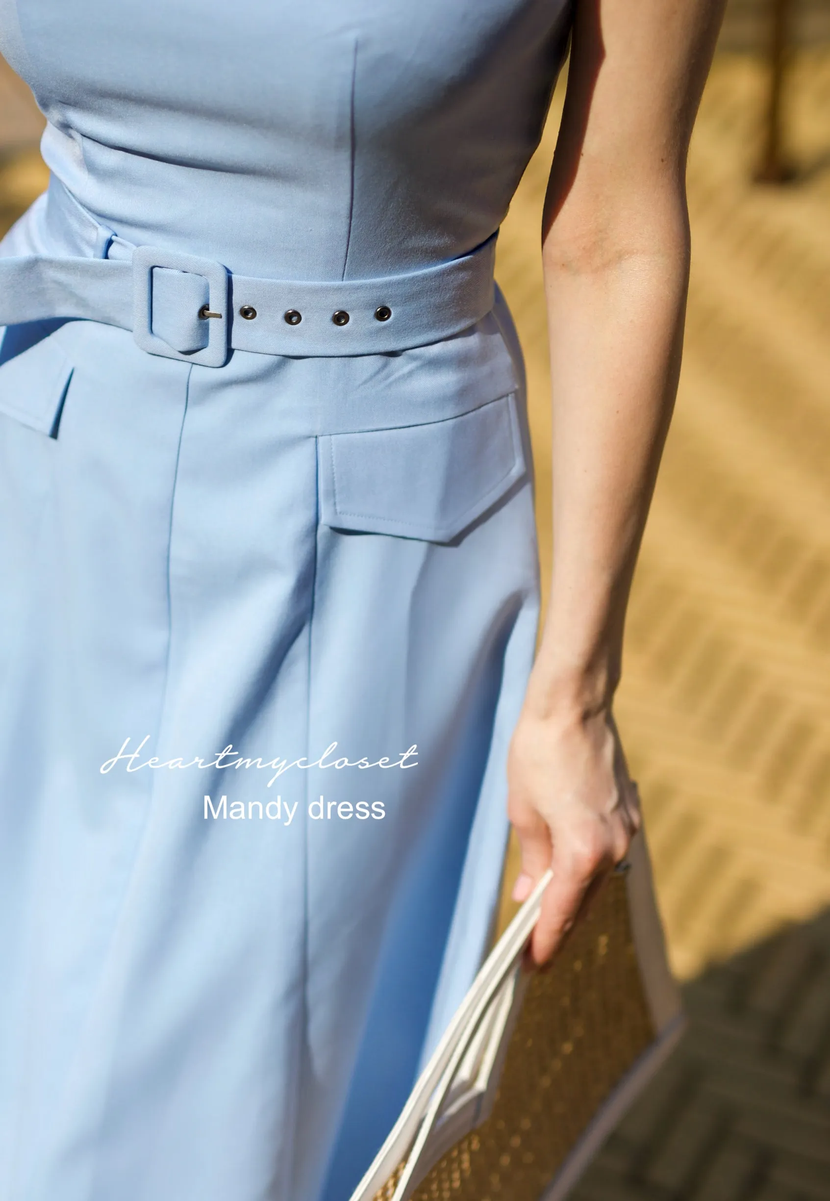 Mandy - Square Neck Midi Dress celeb inspired