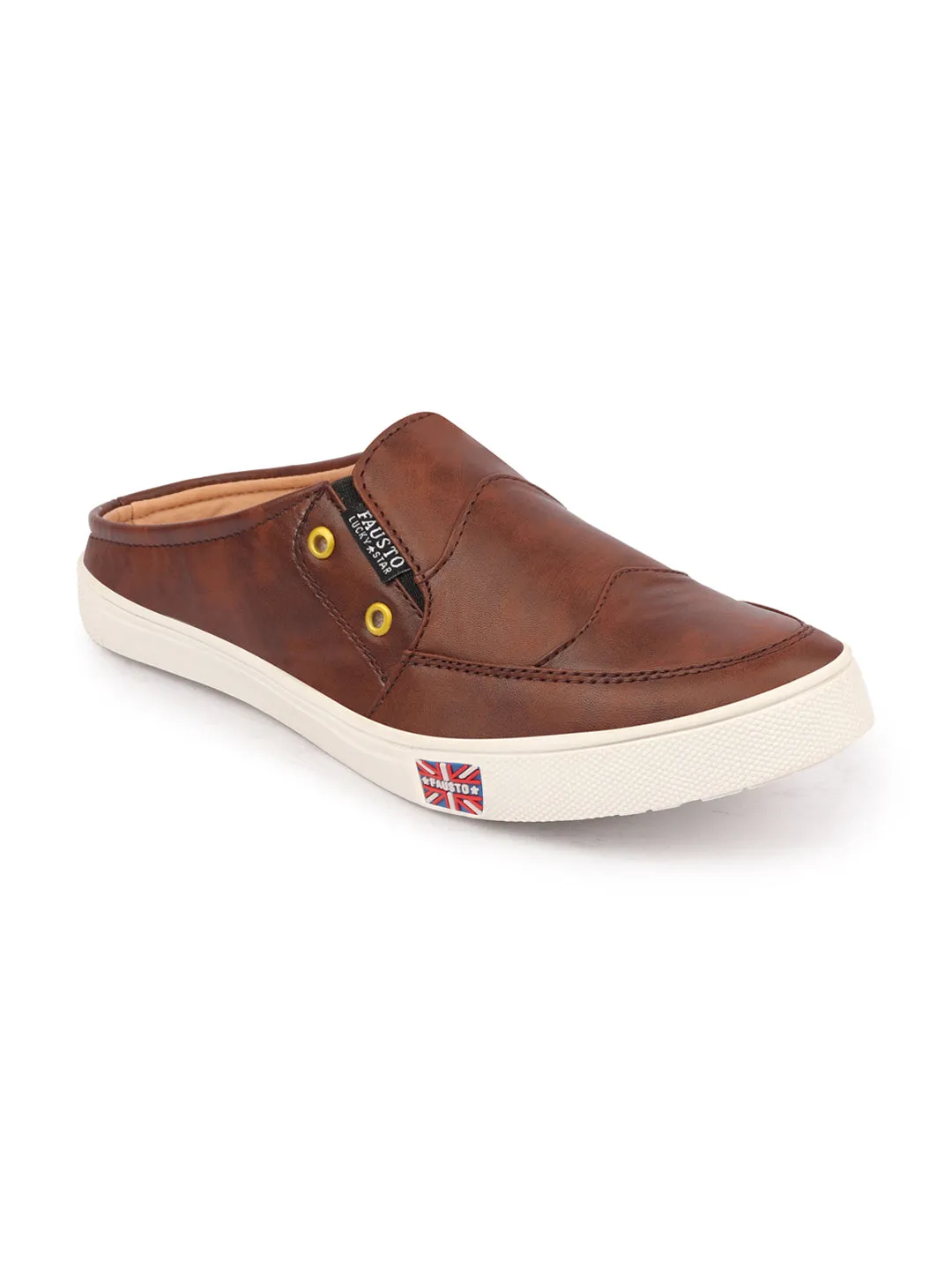 Men Brown Casual Slip-On Shoes