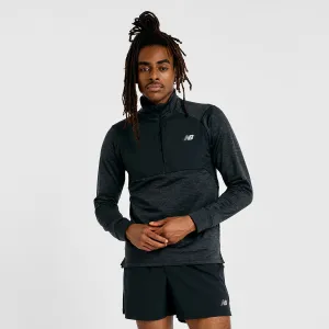 MEN'S HEAT GRID HALF ZIP - BLACK