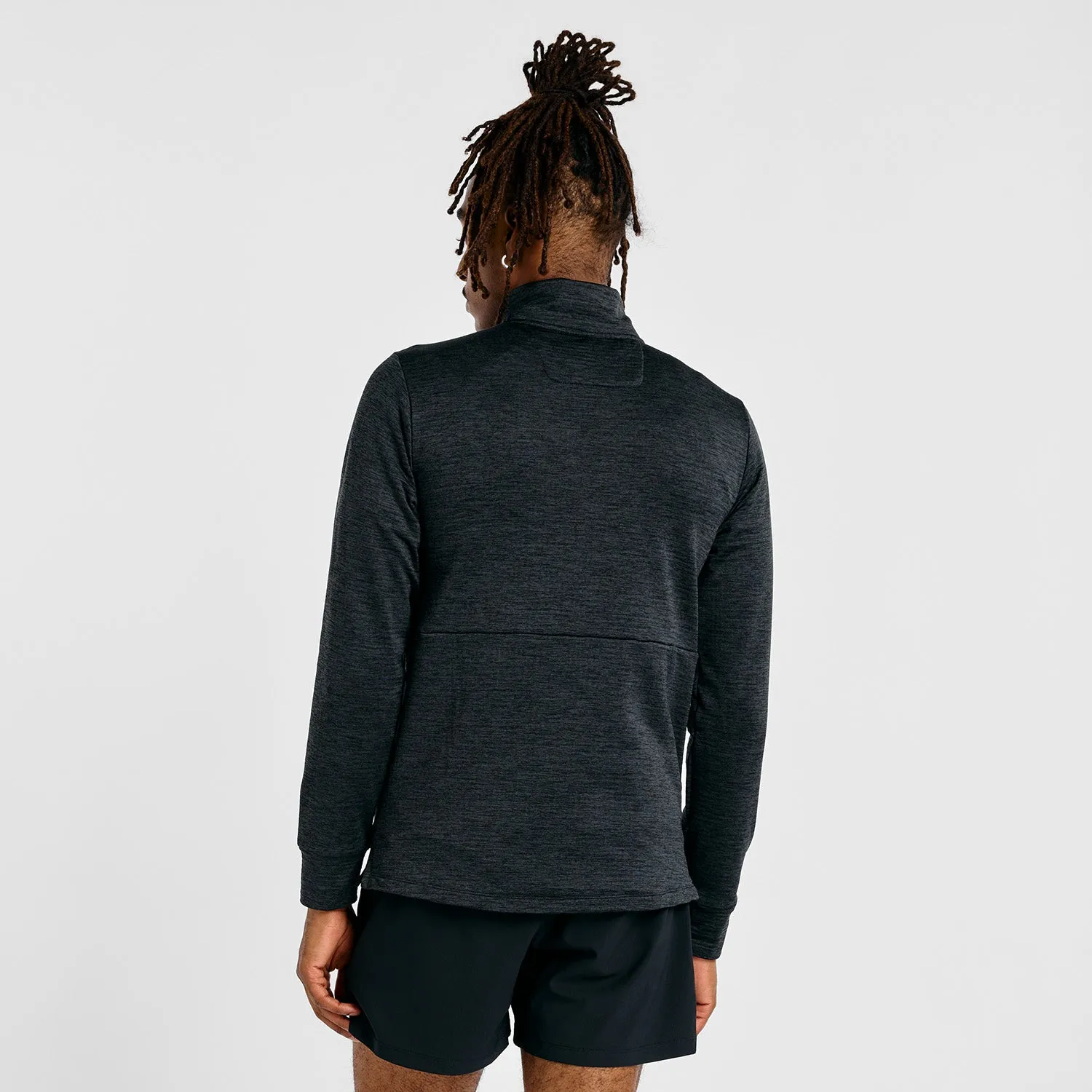 MEN'S HEAT GRID HALF ZIP - BLACK