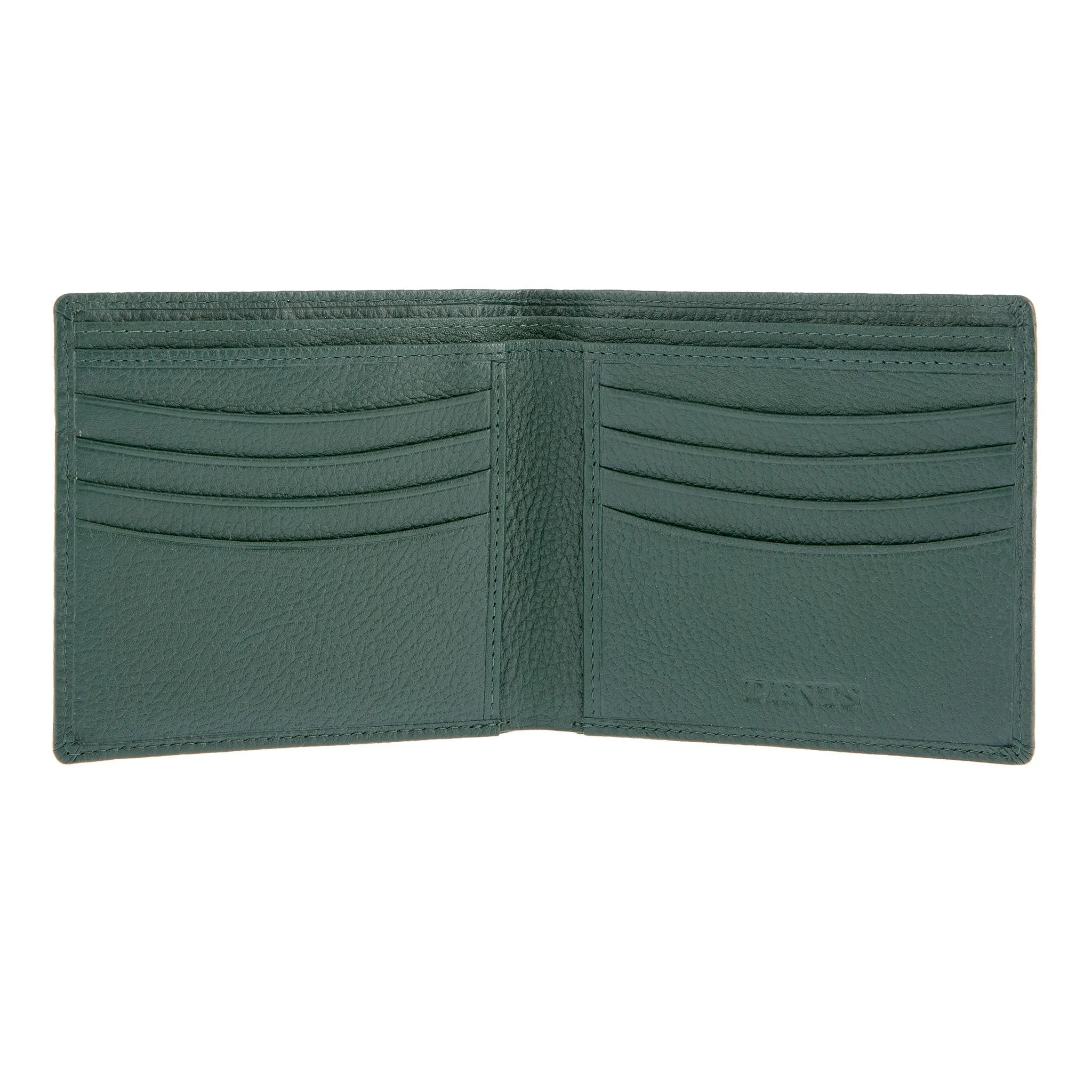 Men's Slim Pebble Grain Leather Bifold Wallet with RFID Blocking