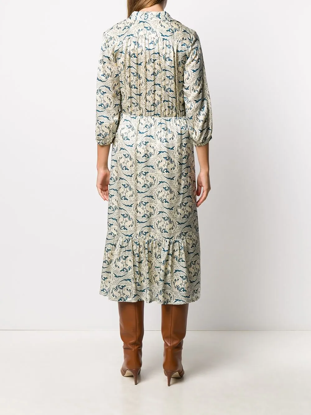 Nonothing |Elegant midi dress in parsley print ( 2 colors )