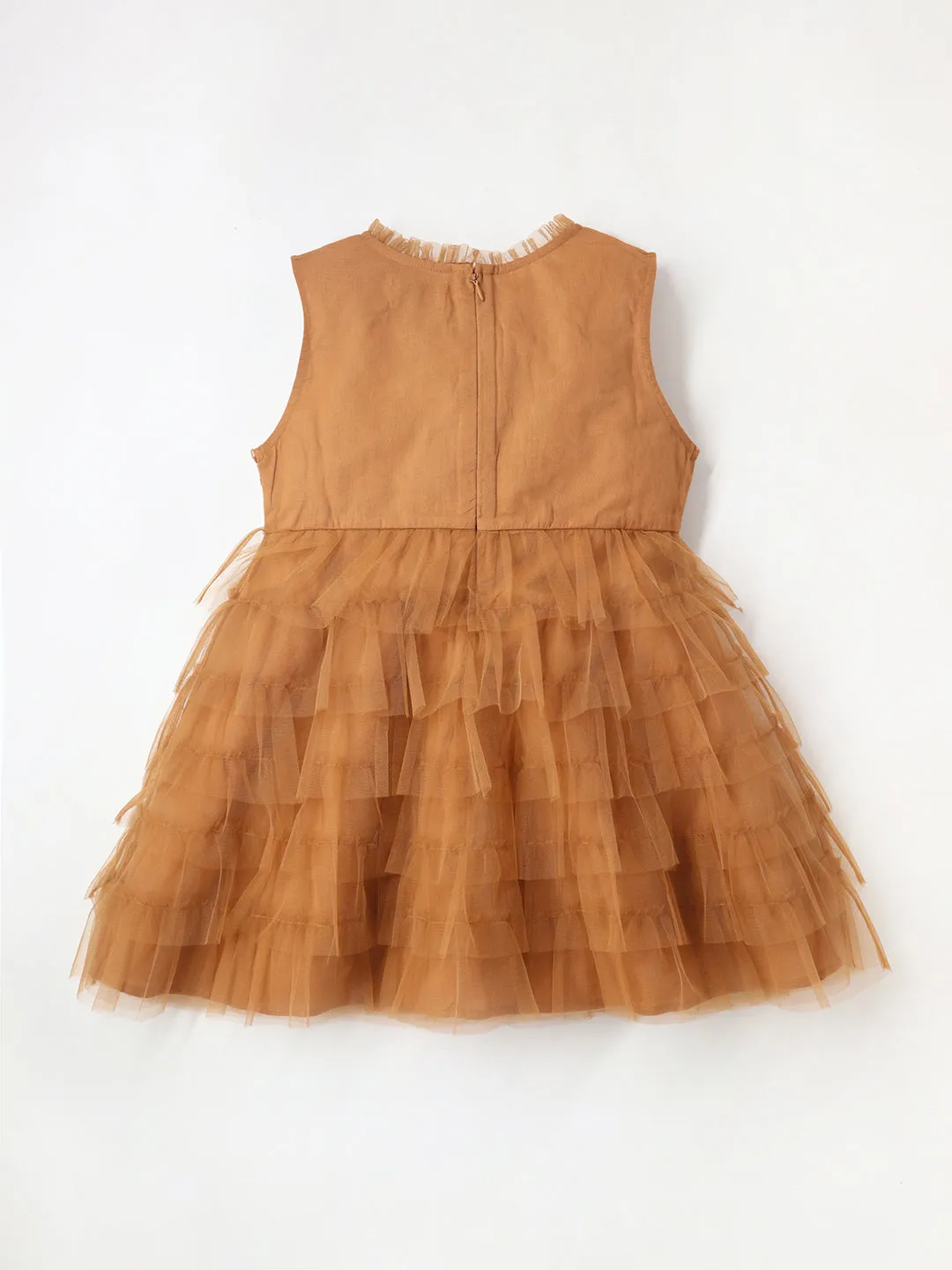 Party Dress in Rust Shade for Kids