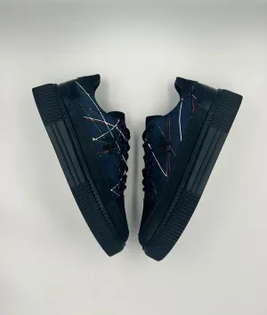 “PHANTOM” LOW-TOP SNEAKERS IN NAVY NUBUCK WITH MULTICOLOURED DETAILING