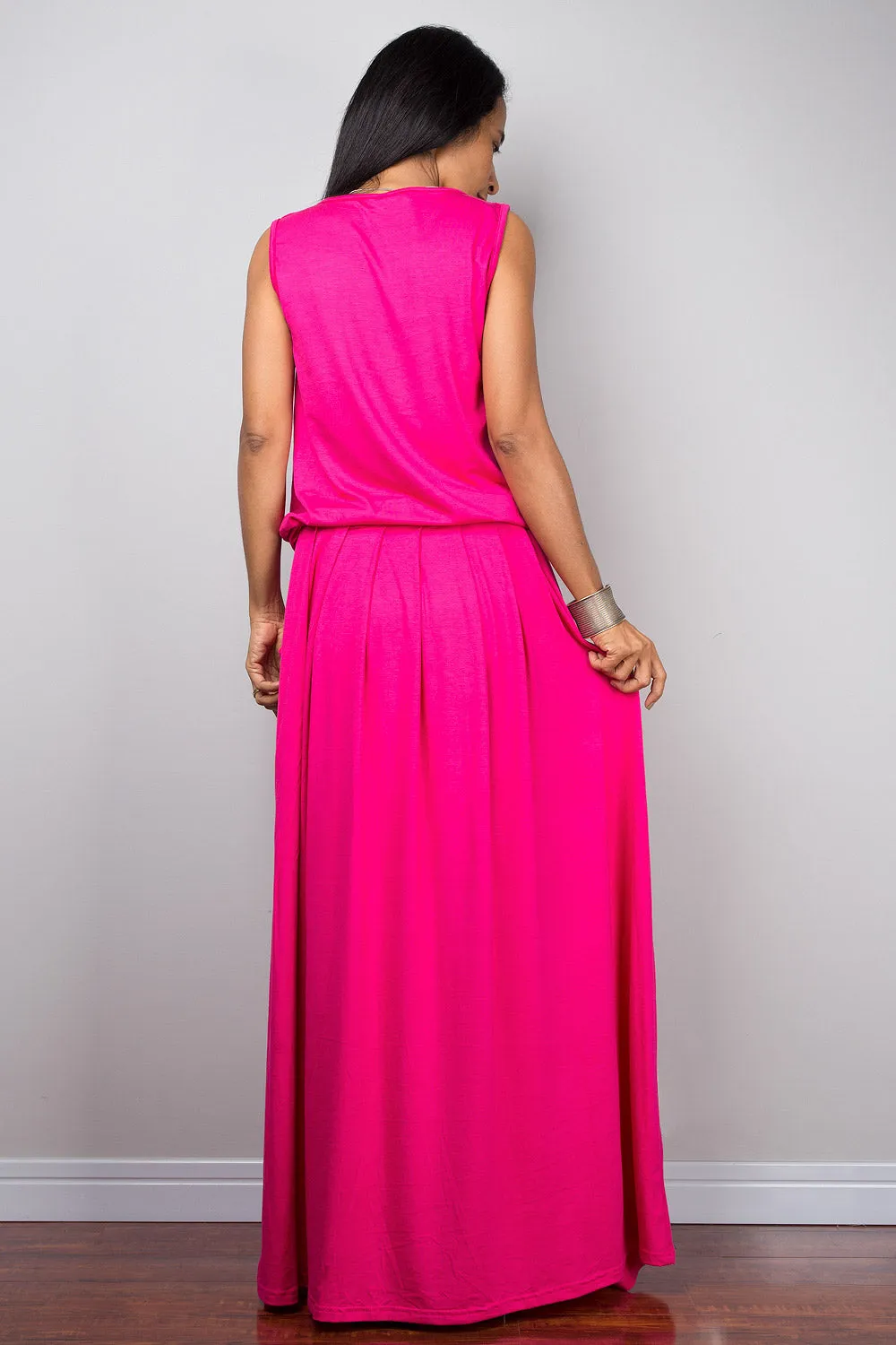 Pink Dress -  Sleeveless maxi dress : Autumn Thrills Collection No.9s