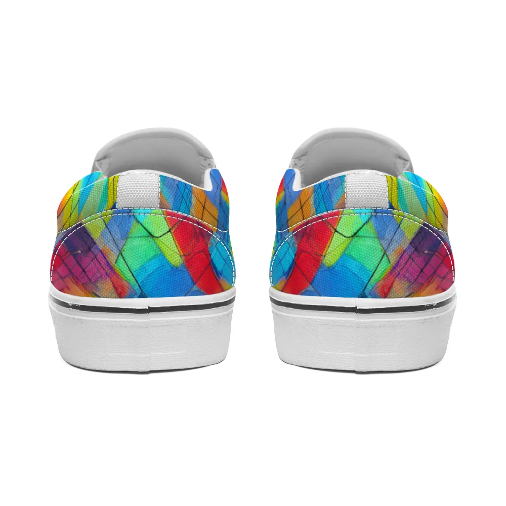 Plaid Pattern Collection - Unisex Slip-On Canvas Sneakers