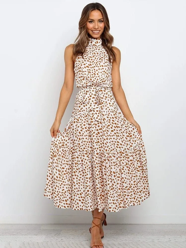 Polka Dot Halter Sundress