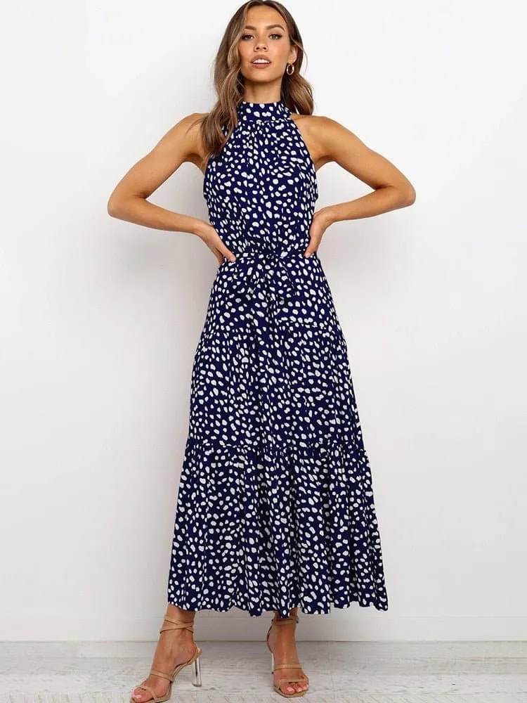 Polka Dot Halter Sundress