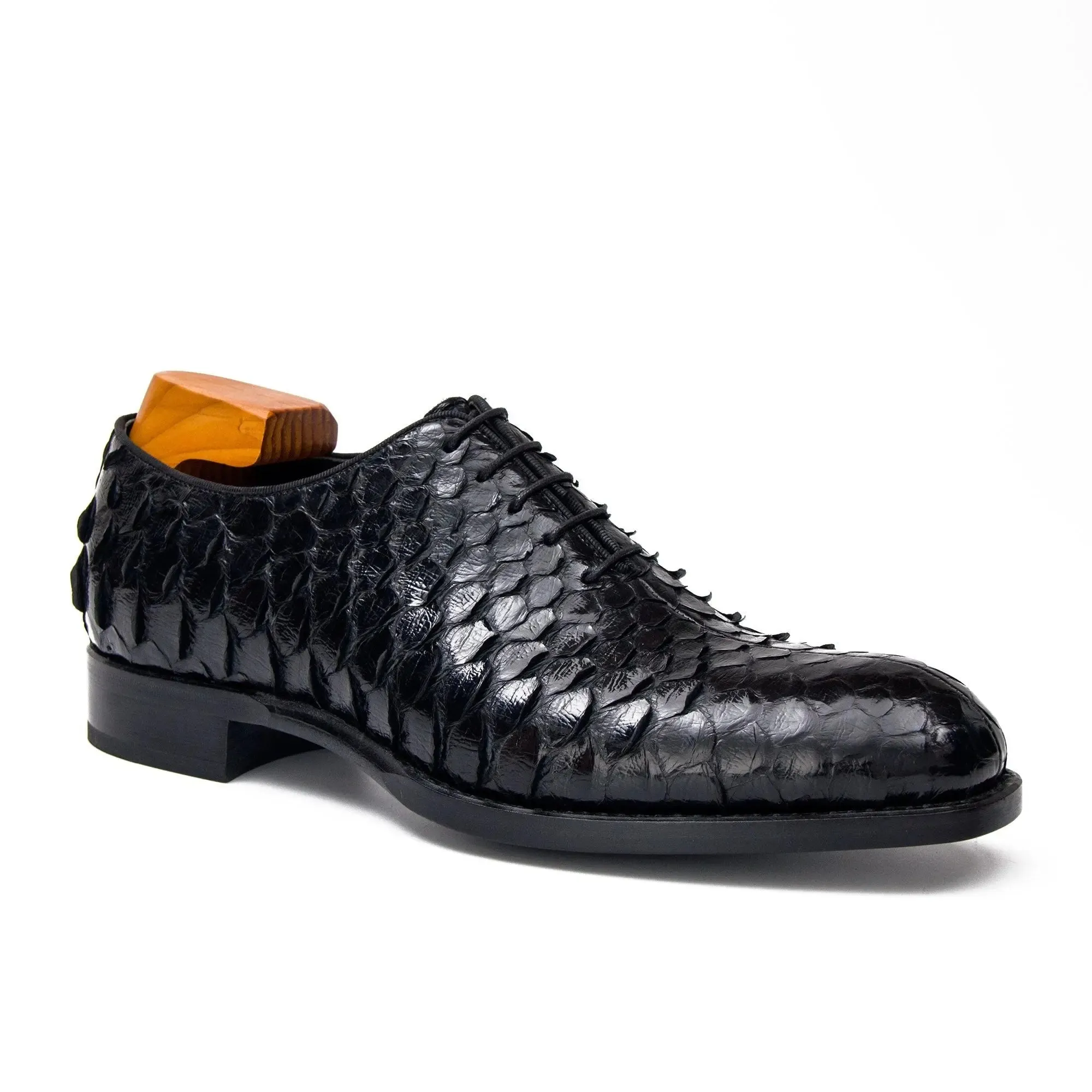 Python leather dress shoes