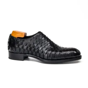 Python leather dress shoes