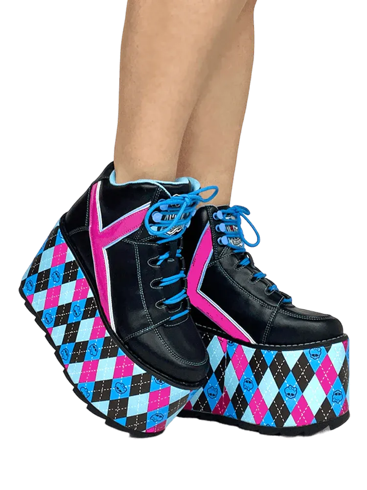 QOZMO MONSTER HIGH BLACK MULTI PLATFORM SNEAKER