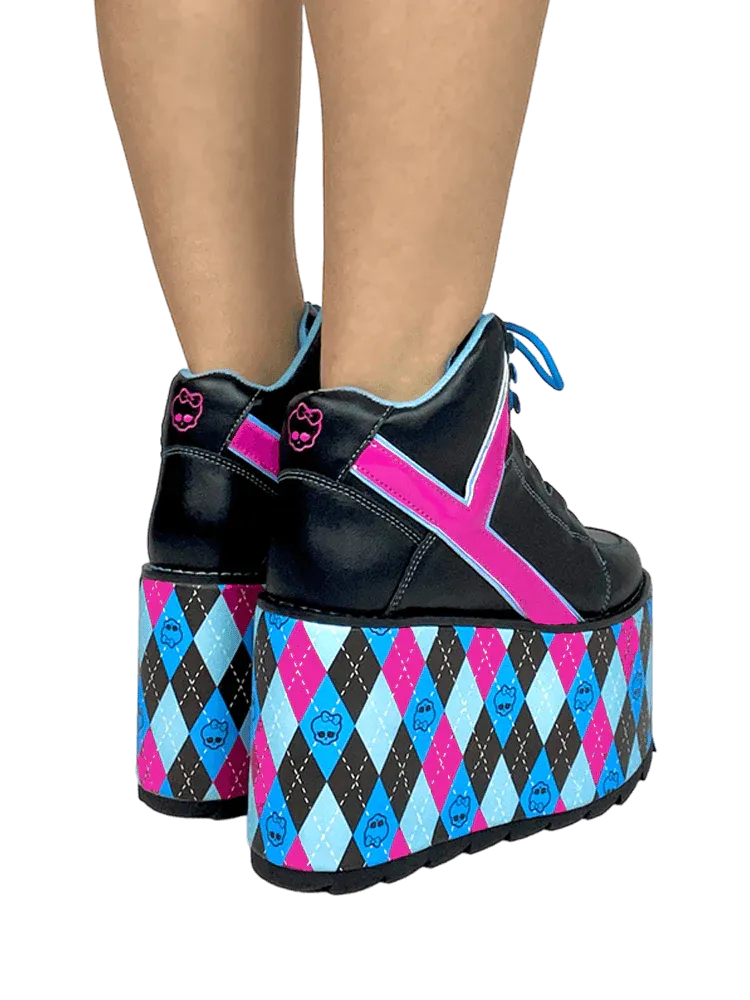 QOZMO MONSTER HIGH BLACK MULTI PLATFORM SNEAKER