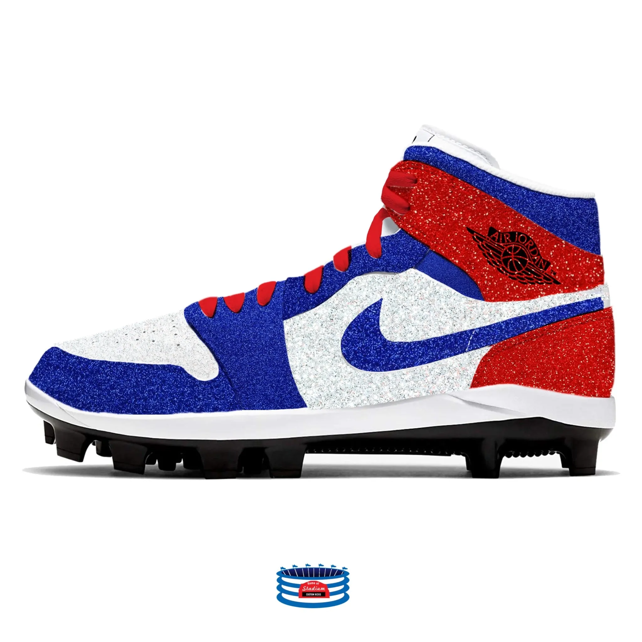 "American Glitter" Jordan 1 Retro Cleats