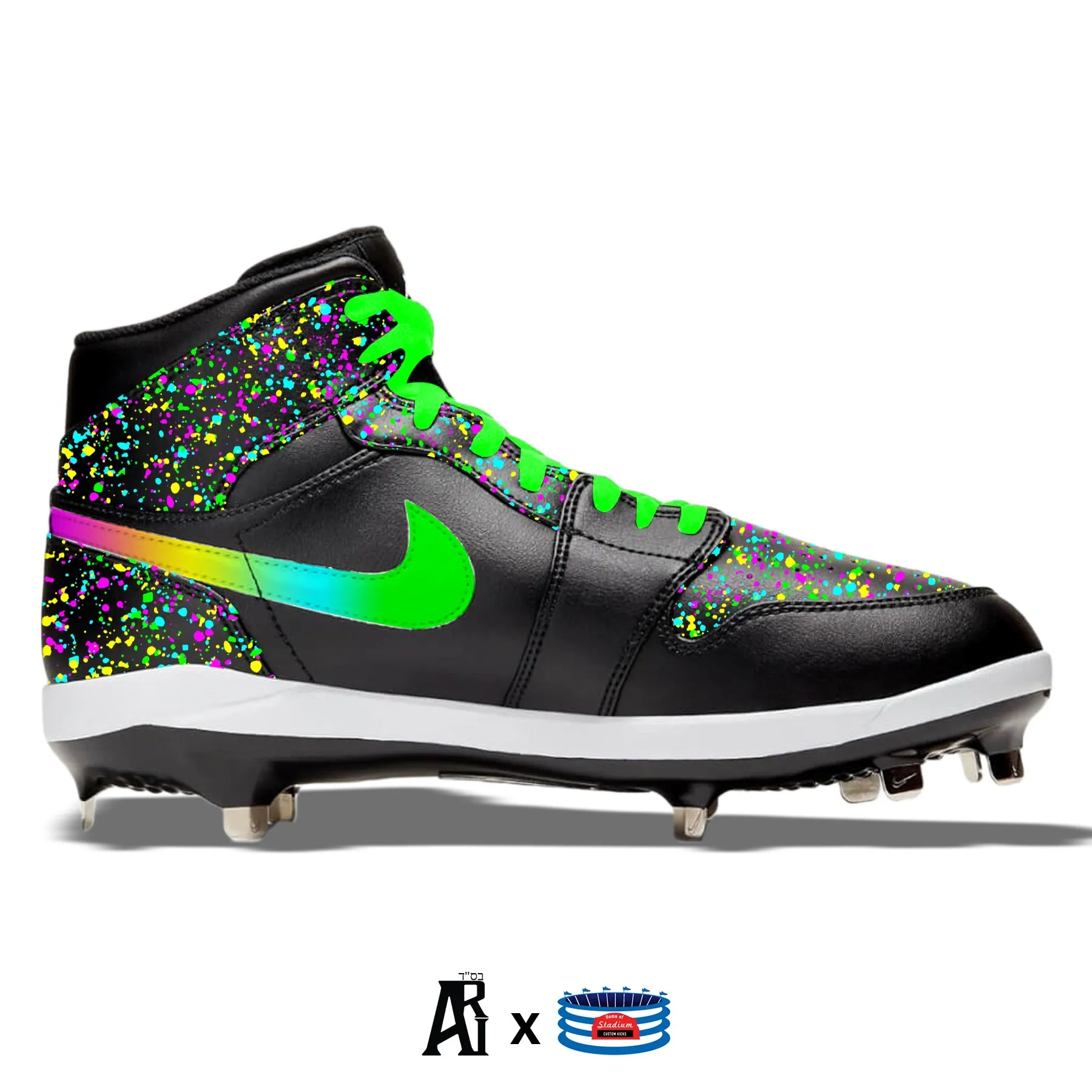 "Bright Splatter" Jordan 1 Retro Cleats