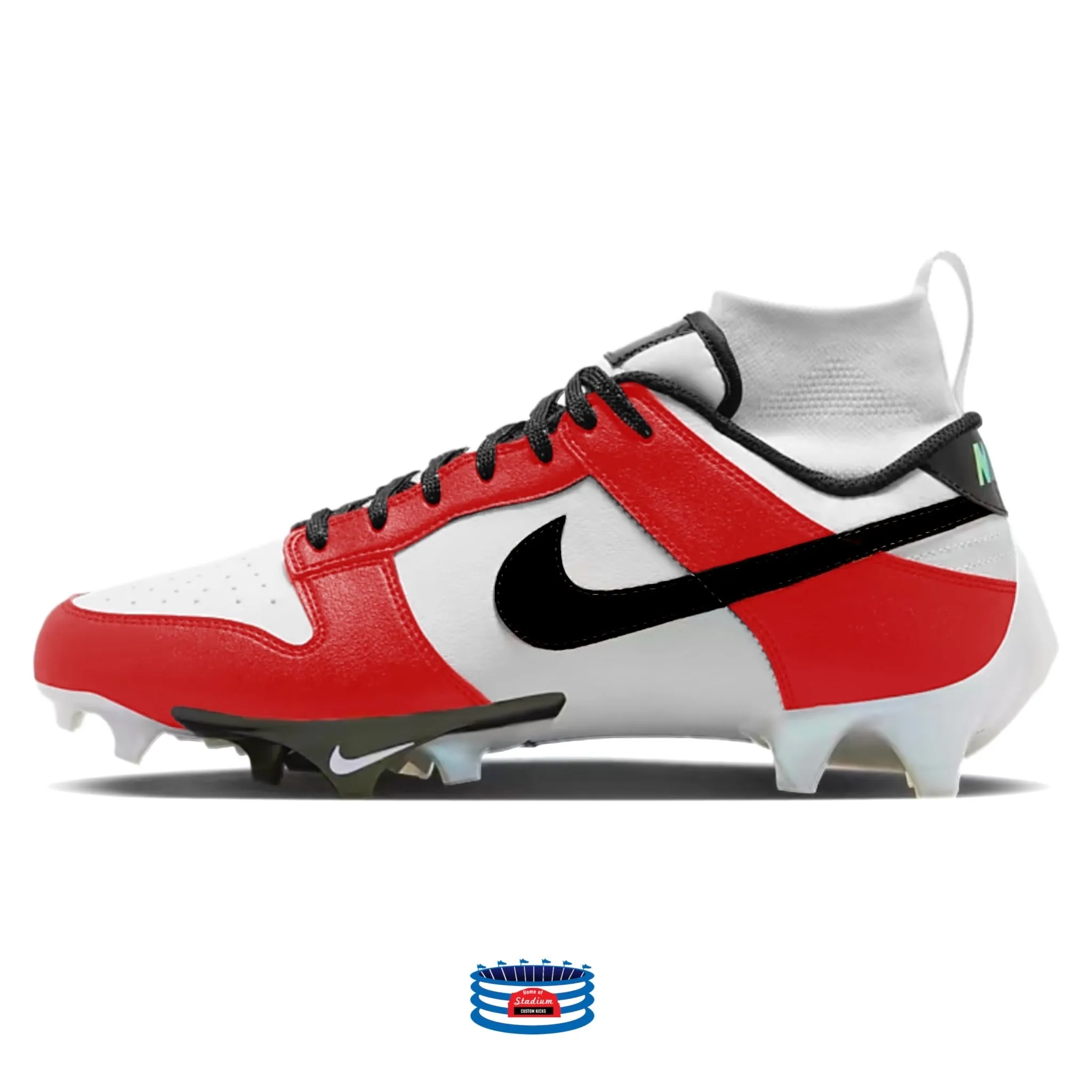 Nike Vapor Edge Dunk Chicago-Themed Cleats - High-Performance Football Shoes